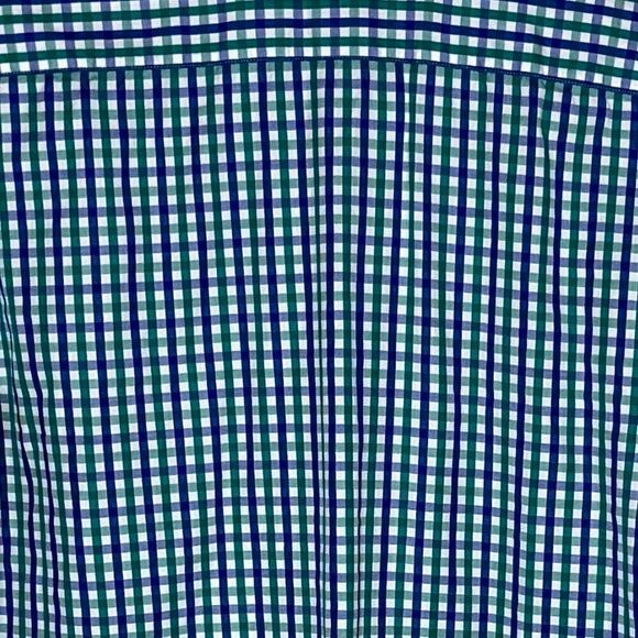 Rhodes & Beckett Green/Blue Plaid Long Sleeve‎ Dress Shirt Size 42 / 16.5 Slim - Picture 6 of 6
